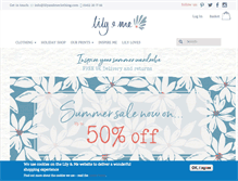 Tablet Screenshot of lilyandmeclothing.com